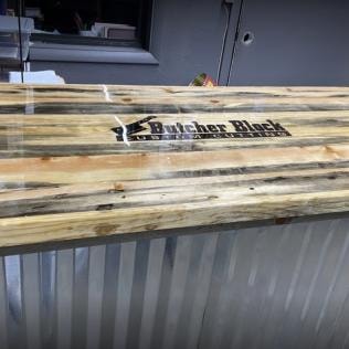 Butcher Block Custom Cutting wooden sign